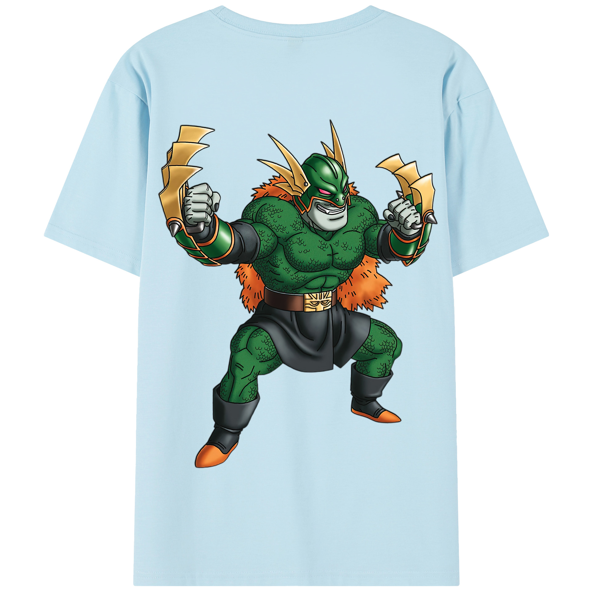 （画像用） ドラゴンクエスト Doragon Kuesuto Dragon Quest 綿100％半袖Tシャツ（背面プリント）